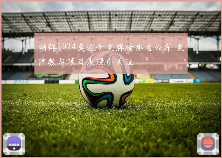 朝鲜2024奥运会奖牌榜排名公布 奖牌数与项目表现引关注